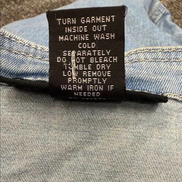 Ashley Stewart Light Blue Denim Jean set Lace up top size 14/16 jeans size 14 - Picture 14 of 14